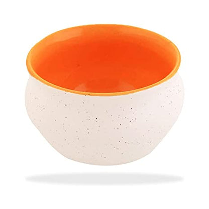 Merakrt Premium Classic Ceramic Soup Bowls Set of 6 with Spoons (150 ML, Multi-Color) Soup Set of 6 | Soup Set with Spoon | Soup Item | Bowl Set | Bowl Set for Decoration Flowers on Table