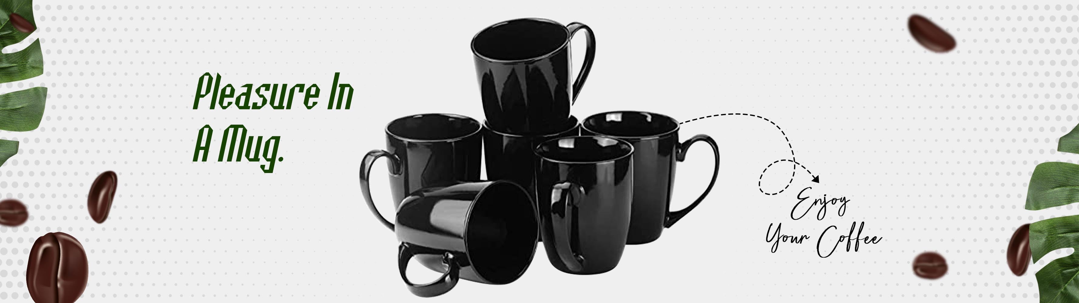 black Glossy coffee mug ceramic coffee mug mug black