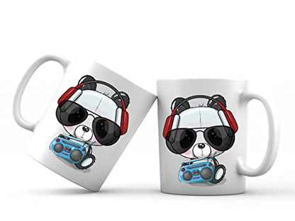 Merakrt Presents Printed Radio Boy Coffee Mugs Printed Coffee Tea Milk Mug 350 ml Set of 1 | Cartoon | Gift for Couple | Daughter | Birthday | Friends | Sister | Brother | Kids