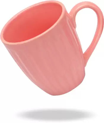 Merakrt Premium Ceramic Coffee Mugs (Set of 6, 350 ML, Glam Pink) Best Valentines Day Gift