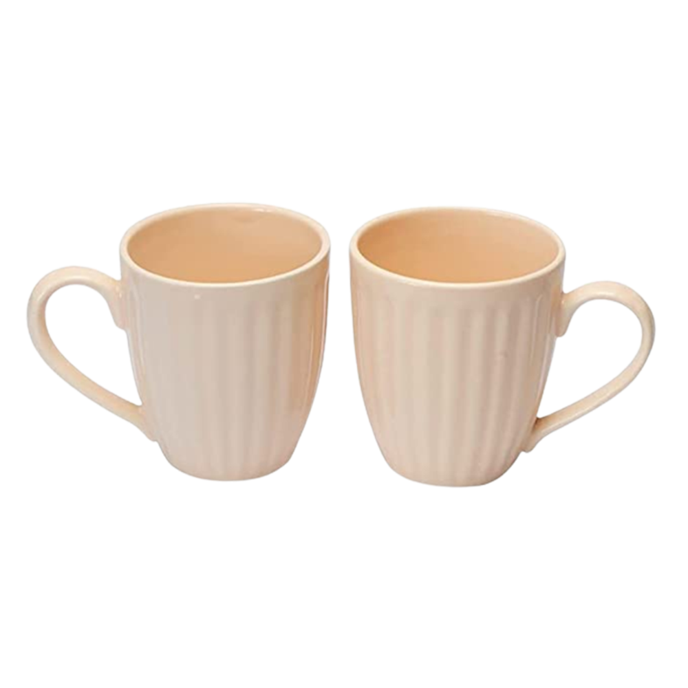 Merakrt Premium Coffee Mugs (Set of 2, 350 ML, Glam Cream) Best Valentines Day Gift