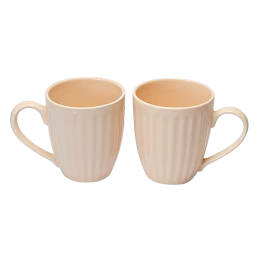 Merakrt Premium Coffee Mugs (Set of 2, 350 ML, Glam Cream) Best Valentines Day Gift
